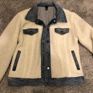 Jacket with faux Sherpa on outside